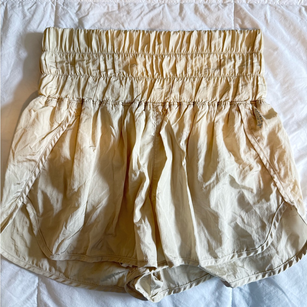 Free People High-Waist Smocked Waistband Shorts